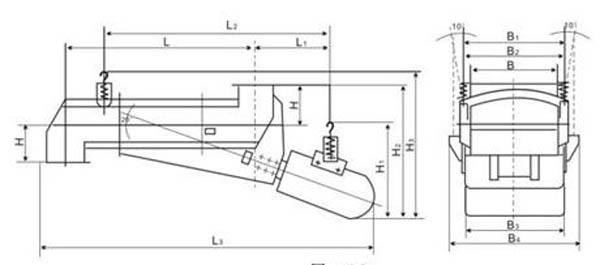 吊式電磁振動給料機結(jié)構(gòu)圖紙